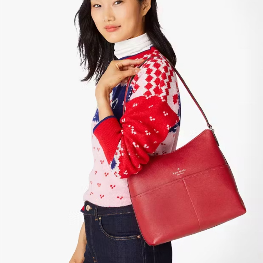 Kate Spade Bailey Leather Bag - Ripe Papaya